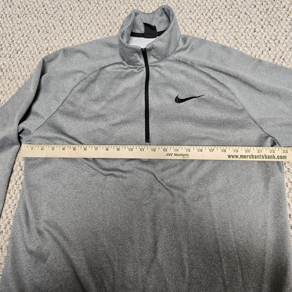 Nike‎ Mens Dri-Fit Pullover X-Large Gray 1/4 Zip Long Sleeve Training Activewear - Picture 3 of 5
